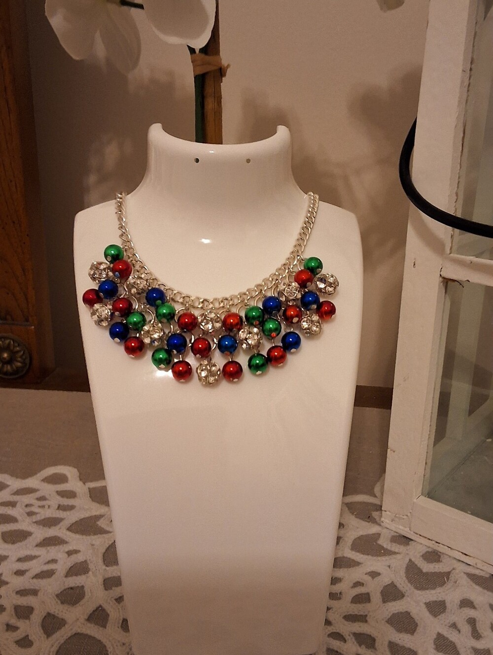 Festive Multicolor Ball Cluster Necklace - Women Jewelry